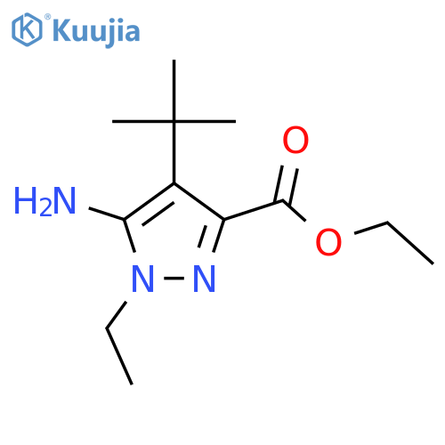 ethyl 5-amino-4-tert-butyl-1-ethyl-1H-pyrazole-3-carboxylate structure