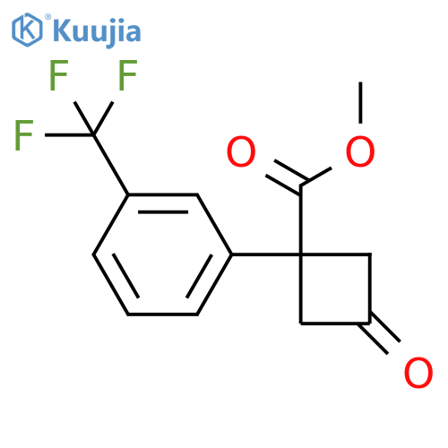 methyl 3-oxo-1-3-(trifluoromethyl)phenylcyclobutane-1-carboxylate structure