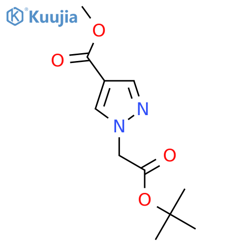 Methyl 1-[2-[(2-methylpropan-2-yl)oxy]-2-oxoethyl]pyrazole-4-carboxylate structure