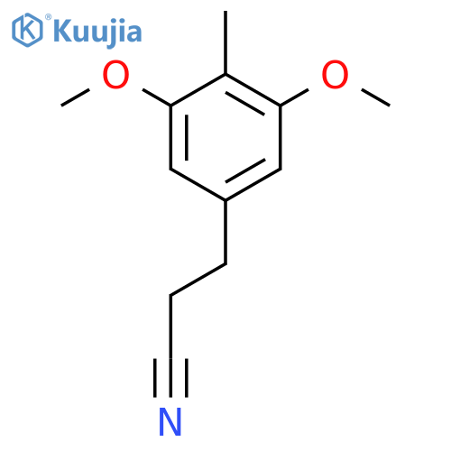 3-(3,5-dimethoxy-4-methylphenyl)propanenitrile structure