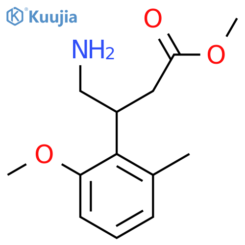 methyl 4-amino-3-(2-methoxy-6-methylphenyl)butanoate structure