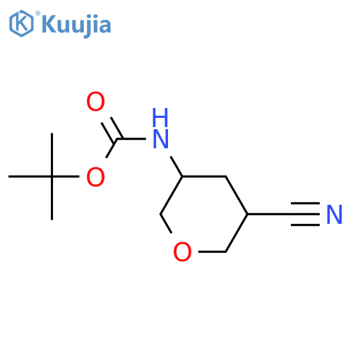 tert-butyl N-(5-cyanotetrahydropyran-3-yl)carbamate structure