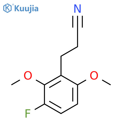 3-(3-fluoro-2,6-dimethoxyphenyl)propanenitrile structure
