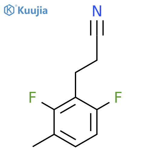 3-(2,6-difluoro-3-methylphenyl)propanenitrile structure