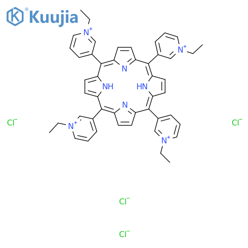 3,3',3'',3'''-(Porphyrin-5,10,15,20-tetrayl)tetrakis(1-ethylpyridin-1-ium) chloride structure