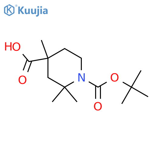 O1-tert-butyl O4-methyl 2,2-dimethylpiperidine-1,4-dicarboxylate structure