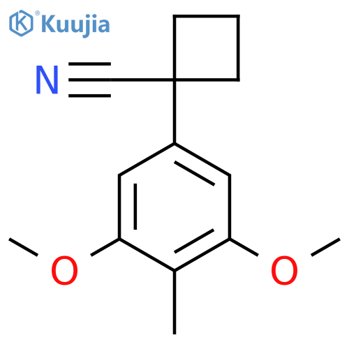 1-(3,5-dimethoxy-4-methylphenyl)cyclobutane-1-carbonitrile structure