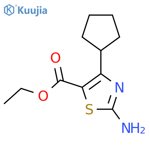 Ethyl 2-amino-4-cyclopentyl-1,3-thiazole-5-carboxylate structure
