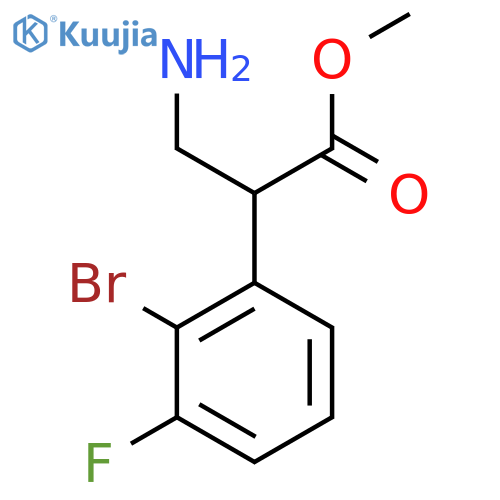 methyl 3-amino-2-(2-bromo-3-fluorophenyl)propanoate structure