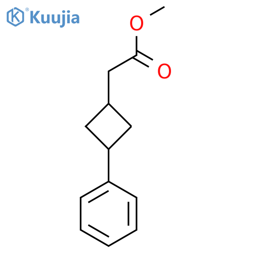 Methyl 2-(3-phenylcyclobutyl)acetate structure