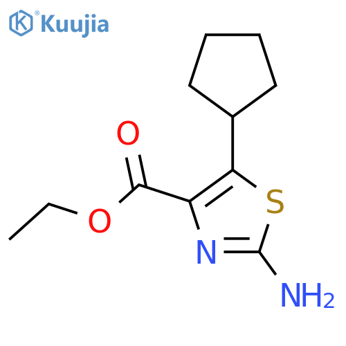 Ethyl 2-amino-5-cyclopentyl-1,3-thiazole-4-carboxylate structure