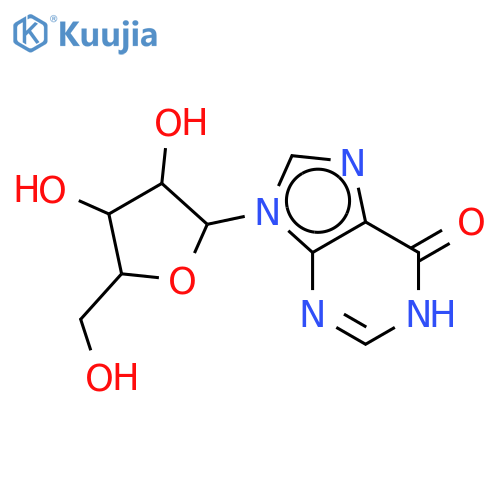 9-((2S,3S,4R,5S)-3,4-Dihydroxy-5-(hydroxymethyl)tetrahydrofuran-2-yl)-1H-purin-6(9H)-one structure