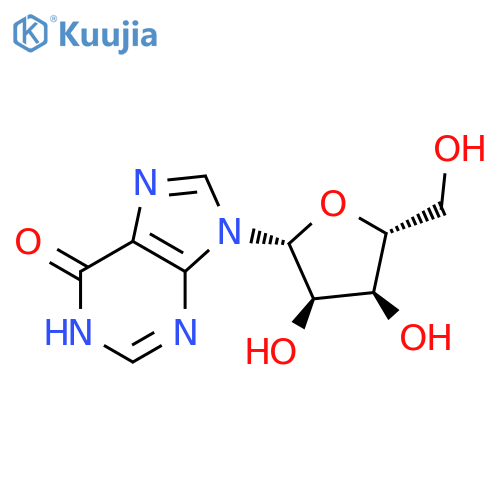6H-Purin-6-one,1,9-dihydro-9-b-ribofuranosyl-(9CI) structure