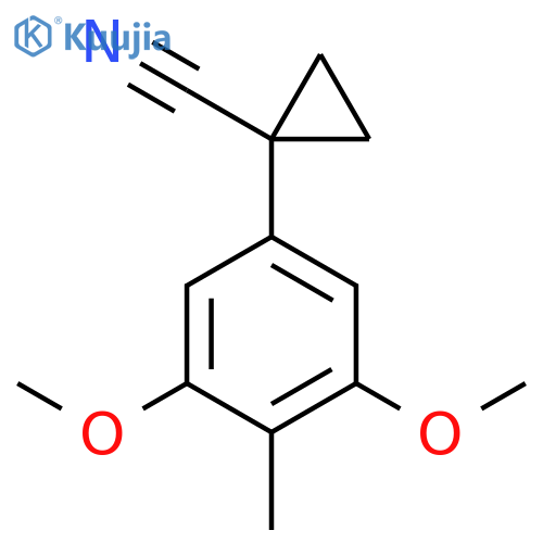 1-(3,5-dimethoxy-4-methylphenyl)cyclopropane-1-carbonitrile structure