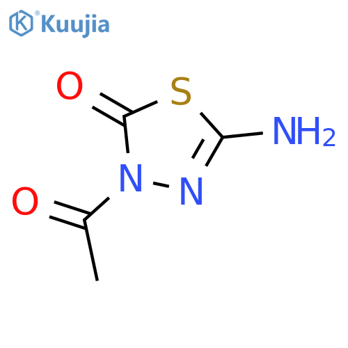 1,3,4-Thiadiazol-2(3H)-one, 3-acetyl-5-amino- (9CI) structure