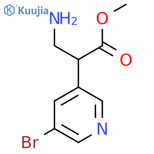 methyl 3-amino-2-(5-bromopyridin-3-yl)propanoate structure