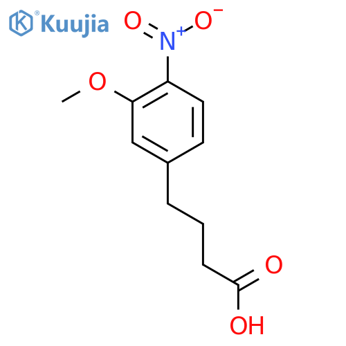 4-(3-methoxy-4-nitrophenyl)butanoic acid structure