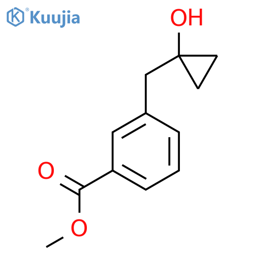 methyl 3-(1-hydroxycyclopropyl)methylbenzoate structure