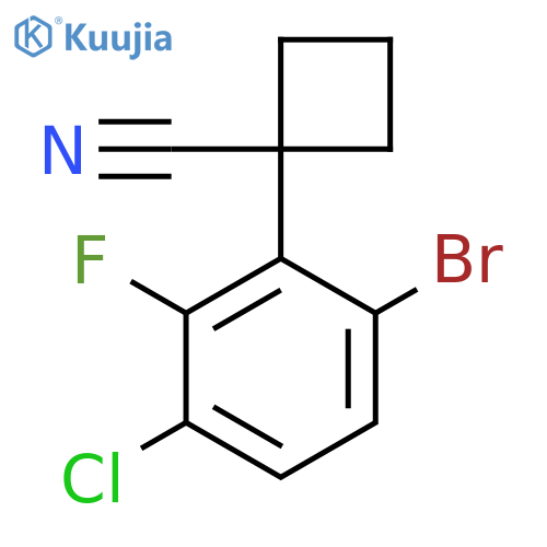 1-(6-Bromo-3-chloro-2-fluorophenyl)cyclobutane-1-carbonitrile structure