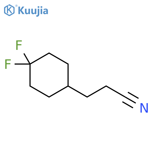 3-(4,4-difluorocyclohexyl)propanenitrile structure
