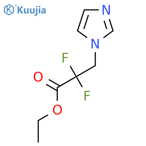 ethyl 2,2-difluoro-3-(1H-imidazol-1-yl)propanoate structure