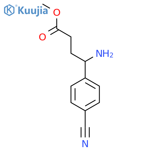 methyl 4-amino-4-(4-cyanophenyl)butanoate structure