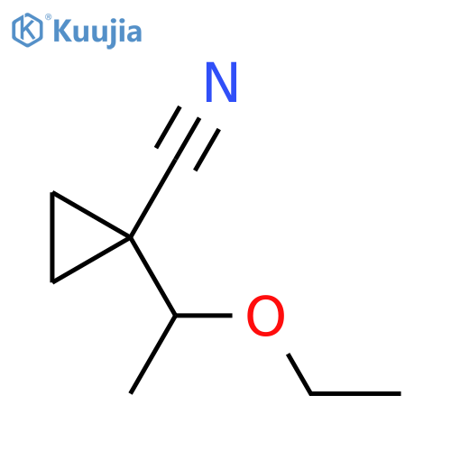1-(1-ethoxyethyl)cyclopropane-1-carbonitrile structure