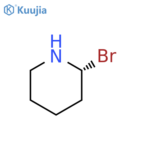 Piperidine, 2-bromo-, (2R)- structure