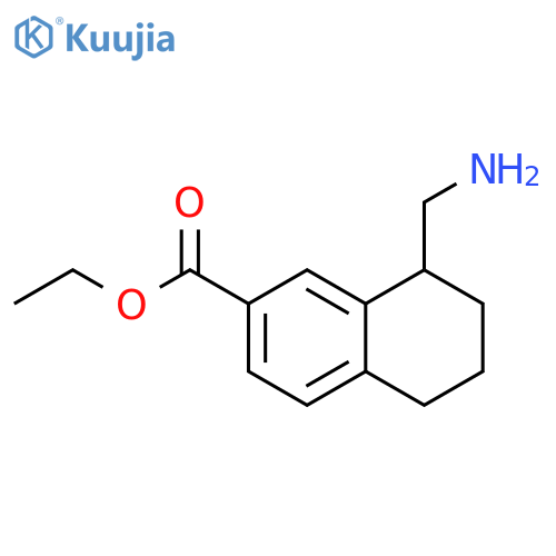 2-Naphthalenecarboxylic acid, 8-(aminomethyl)-5,6,7,8-tetrahydro-, ethyl ester structure