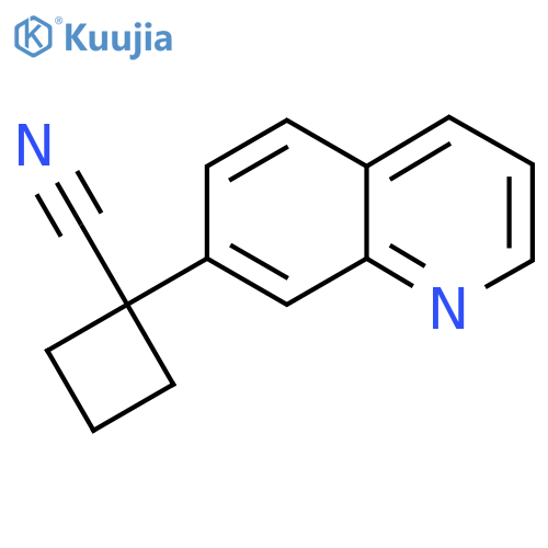 1-(quinolin-7-yl)cyclobutane-1-carbonitrile structure