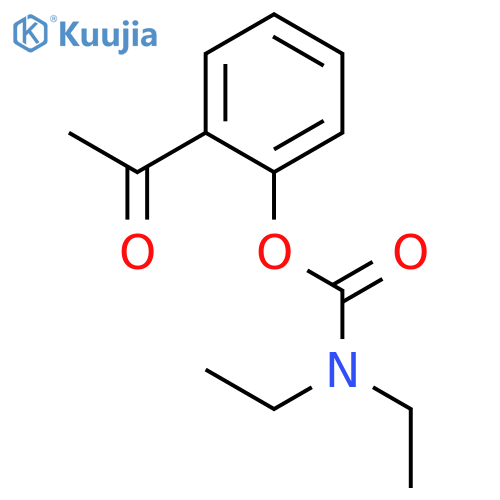 Carbamic acid, diethyl-, 2-acetylphenyl ester structure