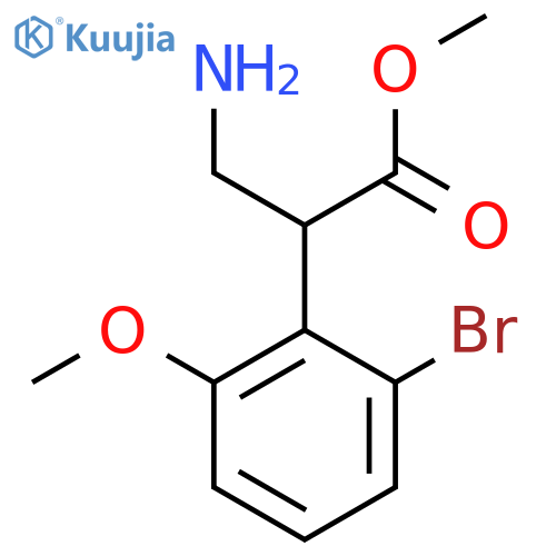 Methyl 3-amino-2-(2-bromo-6-methoxyphenyl)propanoate structure