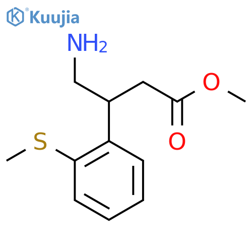 methyl 4-amino-3-2-(methylsulfanyl)phenylbutanoate structure