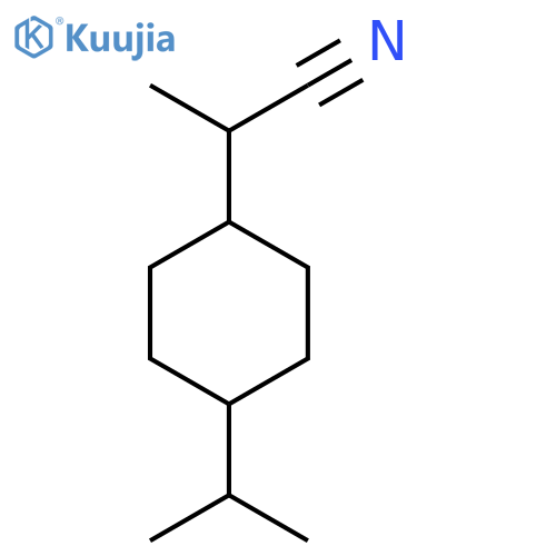 2-4-(propan-2-yl)cyclohexylpropanenitrile structure
