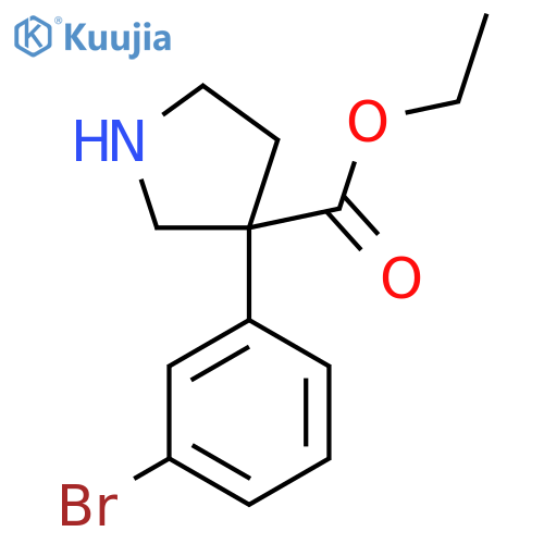 Ethyl 3-(3-bromophenyl)pyrrolidine-3-carboxylate structure