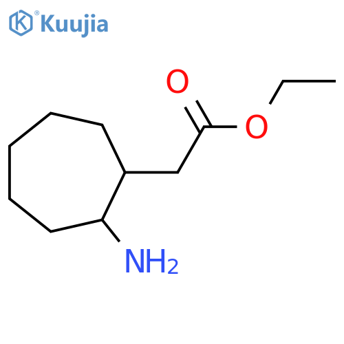 Ethyl 2-(2-aminocycloheptyl)acetate structure