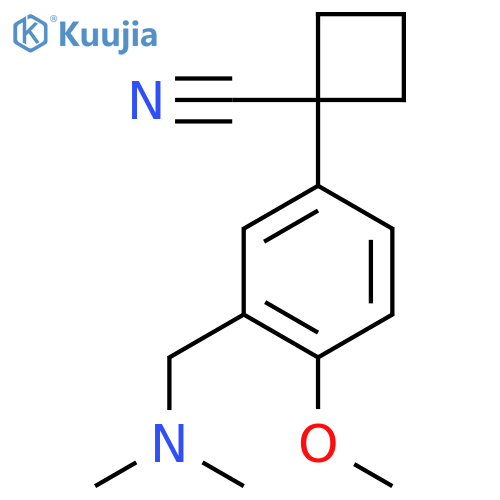 1-{3-(dimethylamino)methyl-4-methoxyphenyl}cyclobutane-1-carbonitrile structure