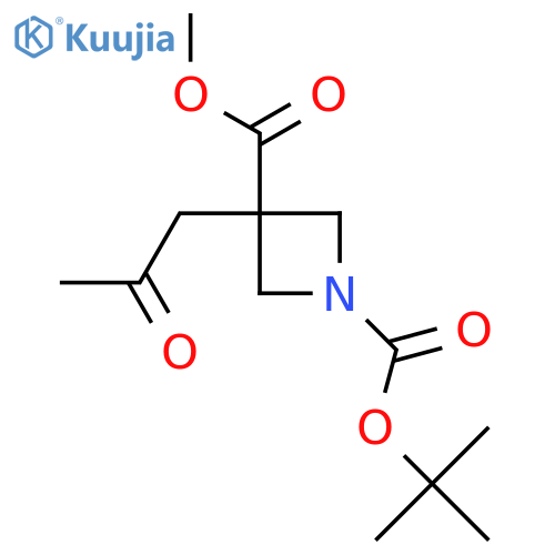 1-Tert-butyl 3-methyl 3-(2-oxopropyl)azetidine-1,3-dicarboxylate structure