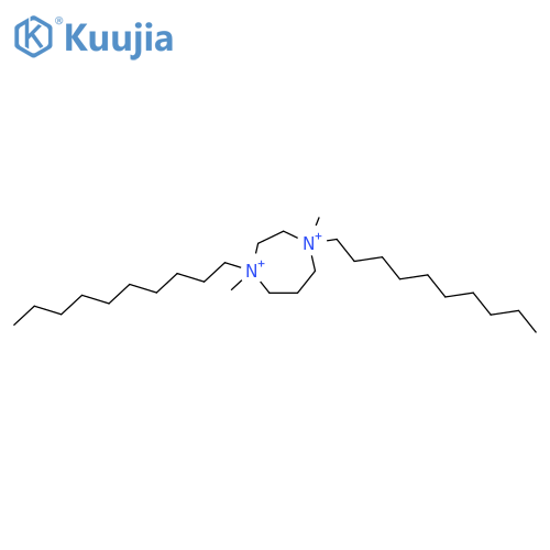 1H-1,4-Diazepinium,1,4-didecylhexahydro-1,4-dimethyl-, iodide (1:2) structure