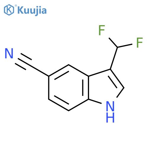 3-(Difluoromethyl)-1H-indole-5-carbonitrile structure