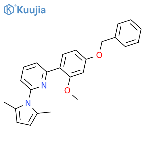Pyridine,2-(2,5-dimethyl-1H-pyrrol-1-yl)-6-[2-methoxy-4-(phenylmethoxy)phenyl]- structure