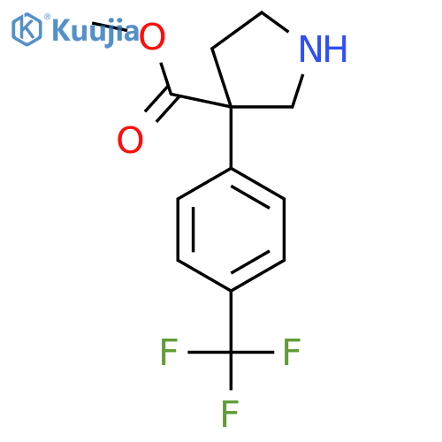 Methyl 3-[4-(trifluoromethyl)phenyl]pyrrolidine-3-carboxylate structure