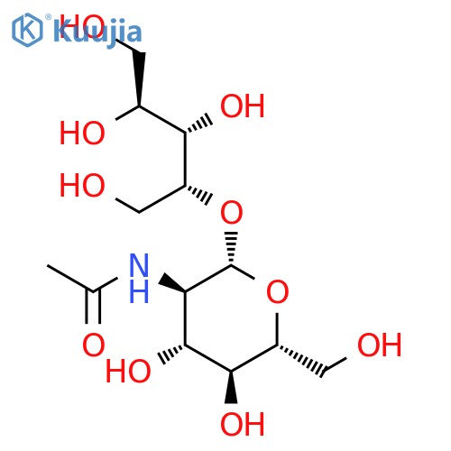 4-O-(2-Acetamido-2-deoxy-b-D-glucopyranosyl)ribitol structure