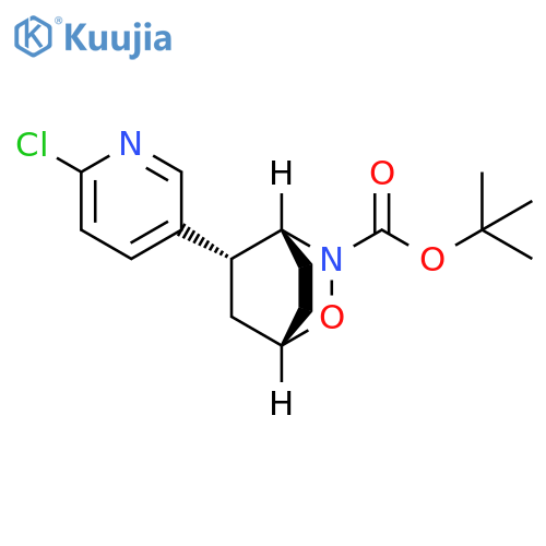 2-Oxa-3-azabicyclo[2.2.2]octane-3-carboxylic acid, 5-(6-chloro-3-pyridinyl)-, 1,1-dimethylethyl ester, (1S,4R,5R)- structure