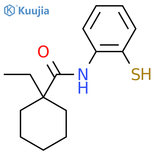 1-ethyl-N-(2-sulfanylphenyl)cyclohexane-1-carboxamide structure