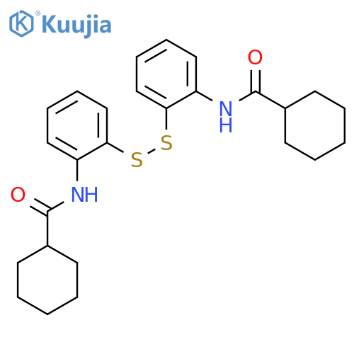CYCLOHEXANECARBOXAMIDE, N,N'-(DITHIODI-2,1-PHENYLENE)BIS- structure