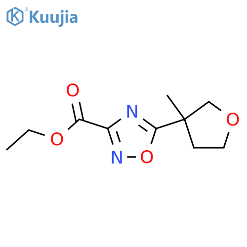 ethyl 5-(3-methyloxolan-3-yl)-1,2,4-oxadiazole-3-carboxylate structure