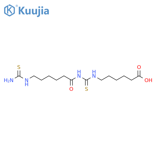 Hexanoic acid, 6-[[[[6-[(aminothioxomethyl)amino]-1-oxohexyl]amino]thioxomethyl]amino]- structure