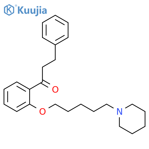 1-Propanone, 3-phenyl-1-[2-[[5-(1-piperidinyl)pentyl]oxy]phenyl]- structure