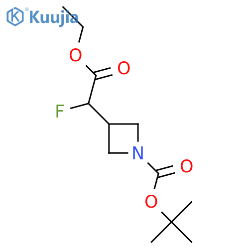 Tert-butyl 3-(2-ethoxy-1-fluoro-2-oxoethyl)azetidine-1-carboxylate structure